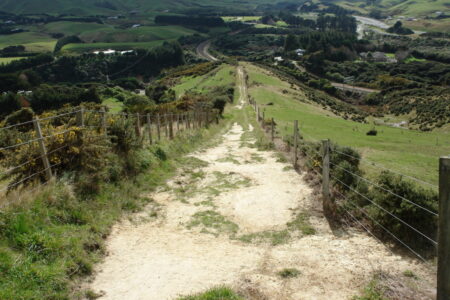 Looking back north end of track